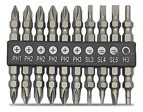 Jogo De Bits 10 Peças 65mm Ponta Dupla Bit-165 Western