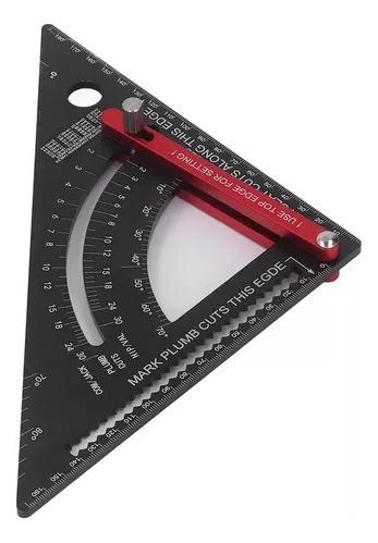 Regla Triangular For Carpintería Con Goniómetro Ajustable A