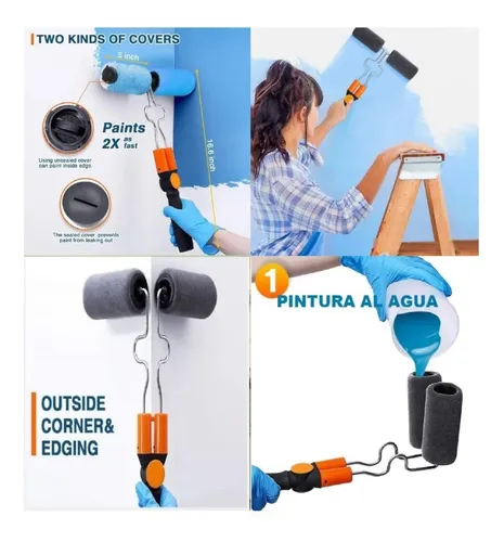 Rodillo Para Pintar Facil Recargable Con Accesorios Paint