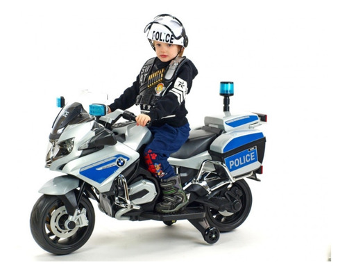 Moto A Bateria Bmw Policial Xl Licenciado Para Niñas Y Niños