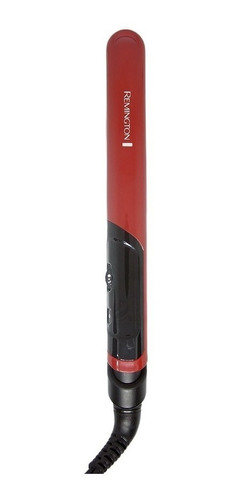 Plancha de cabello Remington Silk Ceramic Slim S9610 negra y roja con placas de cerámica 120V