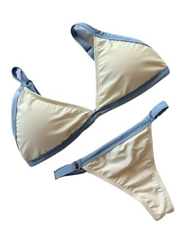 Bikini Isis Bicolor Triangulo Con Colaless Regulable Verano