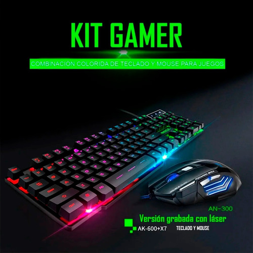Kit Gamer Imice An-300 Teclado + Mouse + Mousepad Rgb 80x30