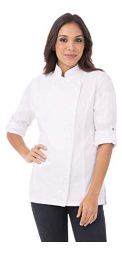 Chaqueta De Chef Chef Works Hartford Coat Para Mujer, Blanca