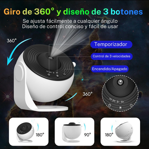 Proyector De Estrellas Cielo Estrellado Luz Nocturna Regalo
