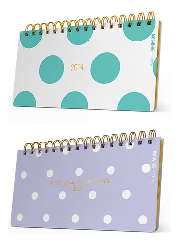 Agenda Mooving Espiral Pocket Dots