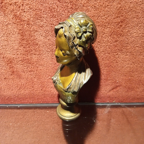 Figura Antigua Estatuilla De Bronce Firmado Sello Lacre (Usado)