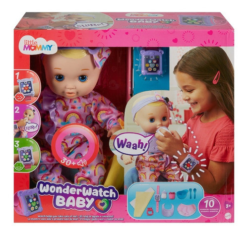 Little Mommy Wonderwatch Baby Overol Morado Mattel HHJ18