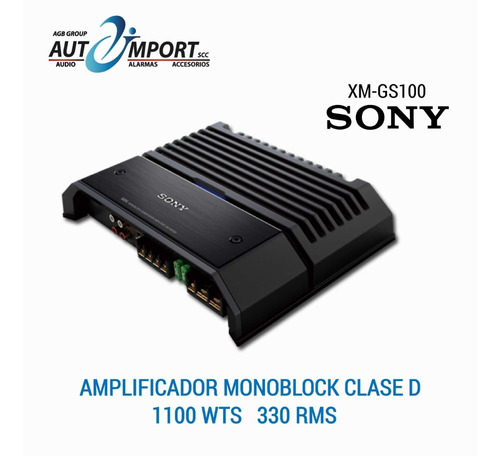 Amplificador Sony Monoblock 1100w Xm-gs100