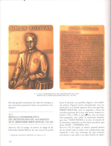 Medallas Y Monedas Conmemorativas De Bolivar Nuevo Sellado (Usado)