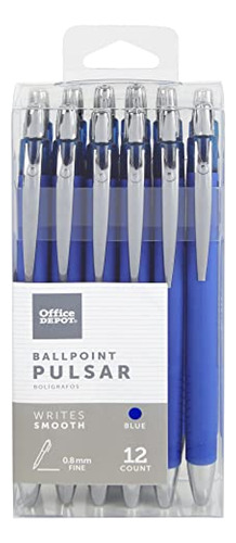 Office Depot Pulsar Advanced Ink Bolígrafos, Punta Cónica/me