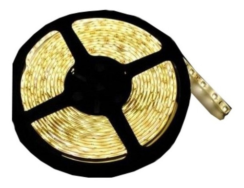 Imagem 2 de 3 de Fita Led 5050 Rolo 5 Metros - Branco Quente - Com Fonte