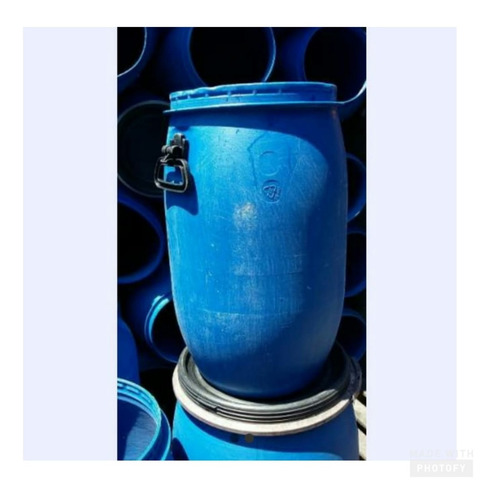 Bidon/envase Plástico 60 Lts. Tapa Y Aro Desm. Con Manija