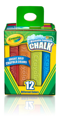 Imagen 1 de 4 de Super Tizas Lavables Crayola X12 Colores Intensos