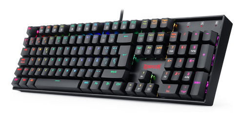 Teclado Redragon Mitra Qwerty Español Latinoamérica Rgb