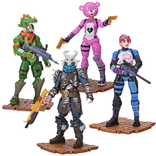 Fortnite - Pack 4 Figuras E Acessórios - Squad Mode Original