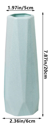 Jarrón W De Plástico Esmaltado De Imitación Con Flores Para