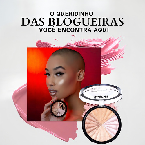 Iluminador Facial Brilho Intenso Efeito Radiante Uni Makeup