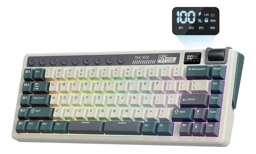 Rk Royal Kludge M70 Teclado Mecánico Inalámbrico Con Teclas