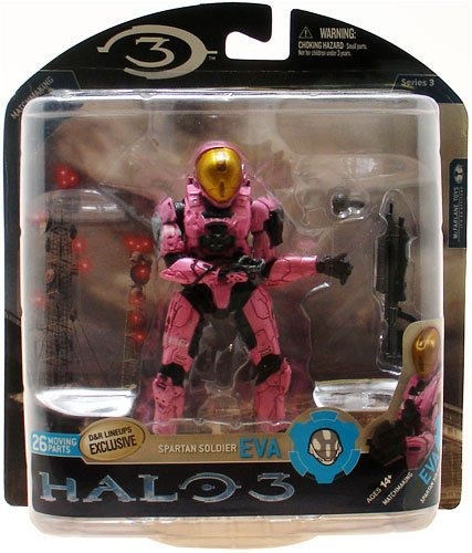 Halo 3 Series 3 Spartan Soldado Eva Pink Ver Figura.