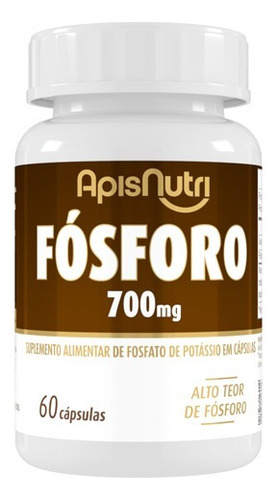 Suplemento Mineral De Fósforo 580mg 60 Cáps - Apisnutri