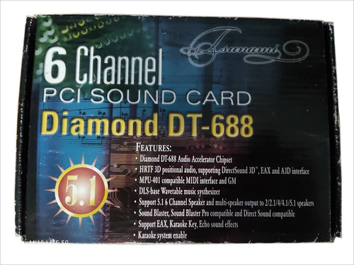 Tarjeta De Sonido Diamond Dt-688 (tsunami)