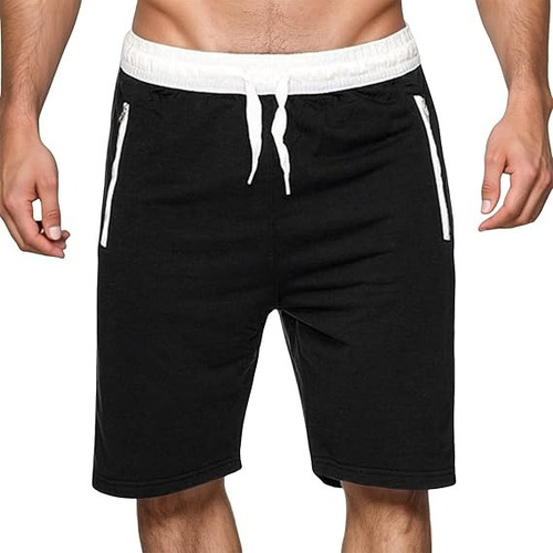 Short Hombre Casual Playa Ajustable Cintura Elástico Verano