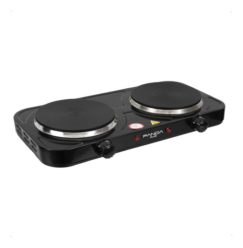 Fogão Cooktop Elétrico Panda Fogareiro Portátil Panda Plus 2 Bocas Preto - 2000w