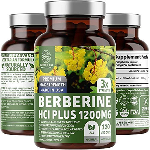 N1n Premium Berberine Plus 120 Tapas, 1200 Mg [sin Omg, Fabr