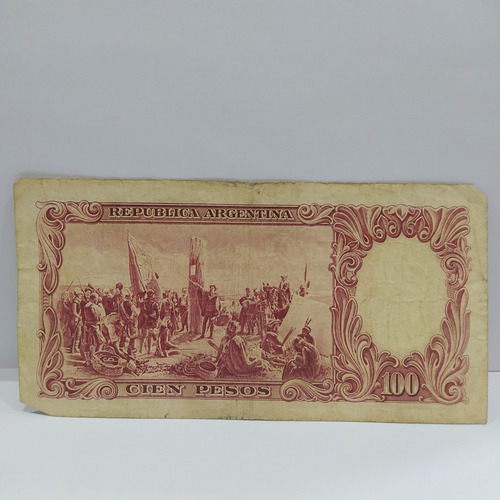 Antiguo Billete 100 Pesos Moneda Nacional Bottero 2049 (Usado)