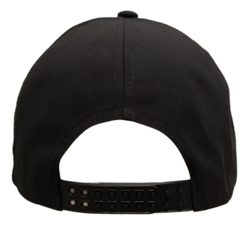 Gorra Plana Con Placa Premium 7 Gajos Negro America Ajustable