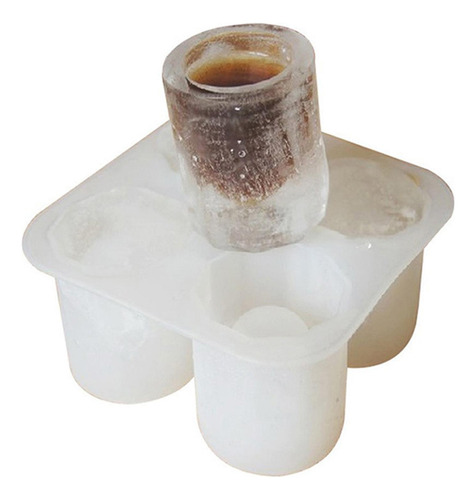 3 Bandeja De Hielo De 4 Cavidades Con Molde De Vidrio Para