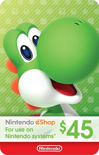 Tarjetas Nintendo Eshop De 45 Dolares (usa)