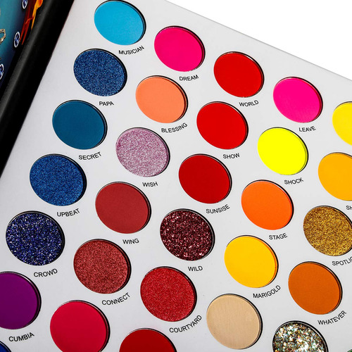 De'lanci La Catrina Neon Eyeshadow Palette 54 Colors,blackli