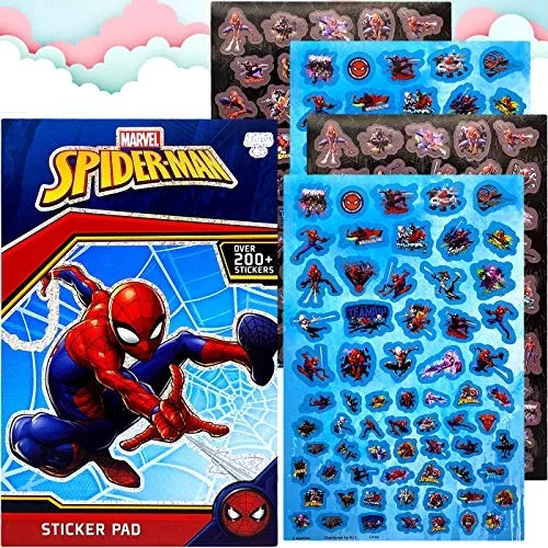 Libro De Pegatinas De Spiderman De Marvel Con Más De 200 Reg