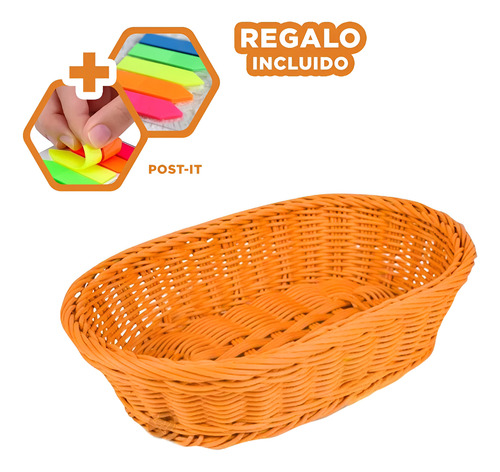Canastilla Util De Alimentos 40x30x7 Y+post-it Adhesivos