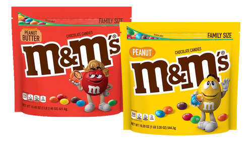 2 Bolsas De Chocolates M&m's Family Size 2 Sabores