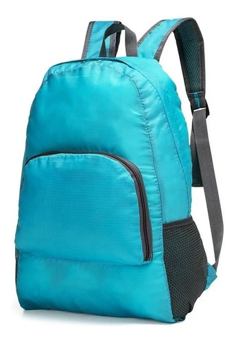 Mochila Nylon Dobrável 25 Litros Cor Azul-celeste