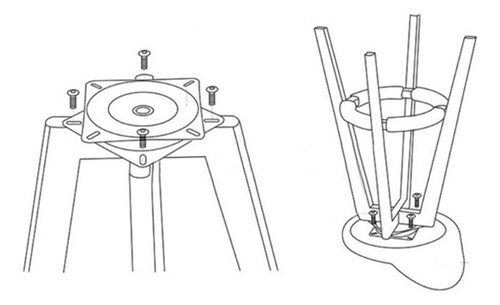 L Giratorio Universal Para Asiento De Barco, 6 Pulgadas