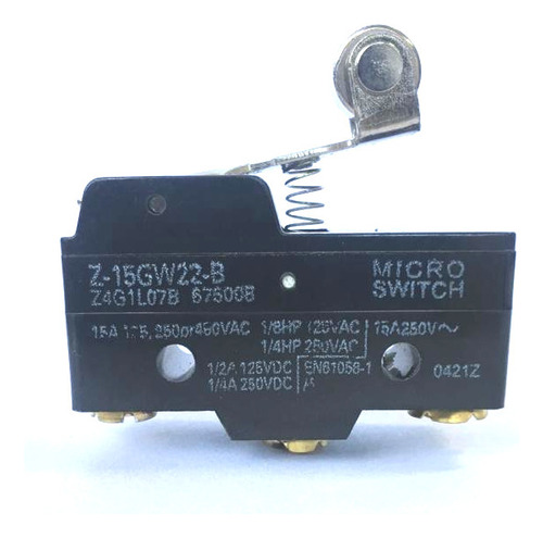 Chave Micro Switch Kw-15gw2-b Com Aste Curta E Roda