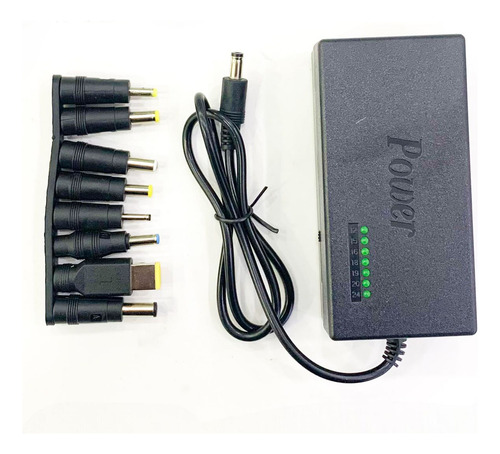 Cargador Universal De Notebook 8 Conectores Separados Color Negro