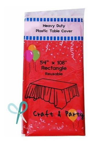 Cubre-mesa Plástico Reutilizable (12-pack, Rojo)