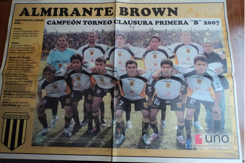 Poster Almirante Brown - 2007 Futbol 