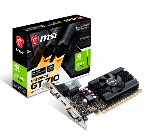 Placa De Video Gamer Msi Nvidia Gt 710 2gb Ddr3 Lp