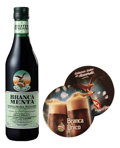 Fernet Branca Menta Botella 450ml + Posavasos X2 Regalo