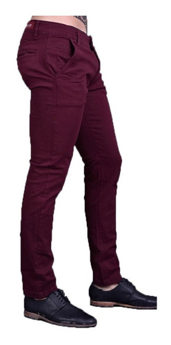 Imagen 2 de 5 de Pack X2 Pantalones Corte Chino Hombre Gabardina Elastizada