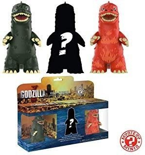 Funko Mystery Minis: Godzilla 3 Unidades, Multicolor