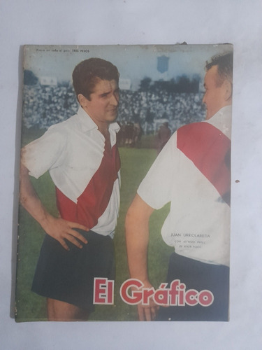 El Grafico 1985 Argentinos 4 River 1 , Lamina Huracan