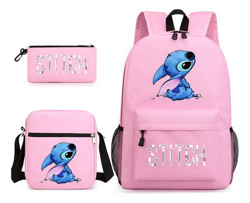 Juego De 3 Mochilas Con Puntadas Para Niños Con Forma De Noche Estrellada, Mochila Escolar Para El Regreso A La Escuela, Bolsa Para Lápices, Bolsa Tip