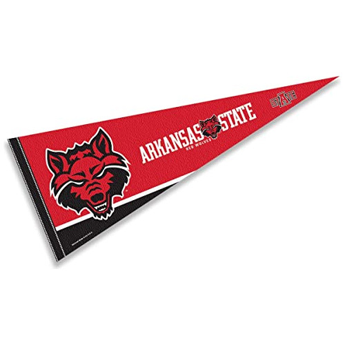 Banderín De Universidad Estatal De Arkansas Red Wolves...